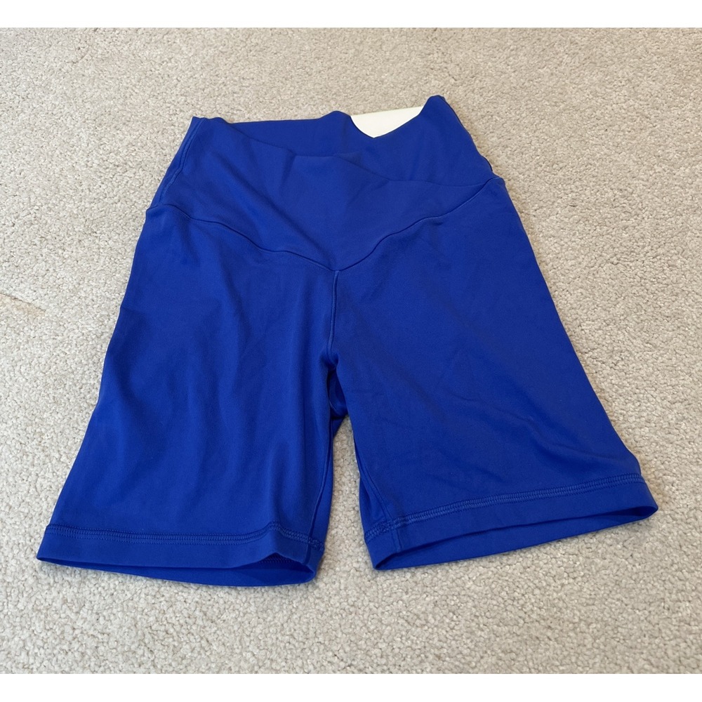 Offline By‎ Aerie Real Me Crossover Bike Shorts Size Small Blue 5" Hi Rise - Picture 3 of 6